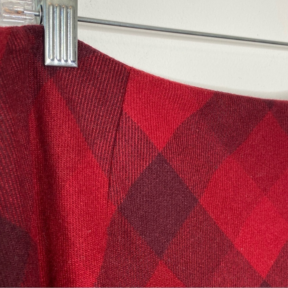 Eddie Bauer Vintage Red Plaid Wool Maxi Skirt - Picture 4 of 10
